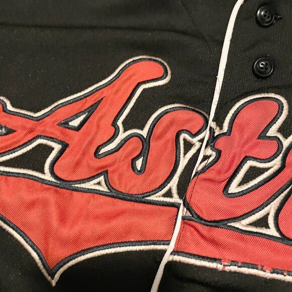 Vtg True Fan MLB Houston Astros Lance Berkman 17 Button Up Jersey Size XL - Picture 8 of 16